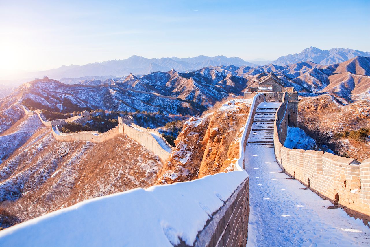 Great Wall of China in winter