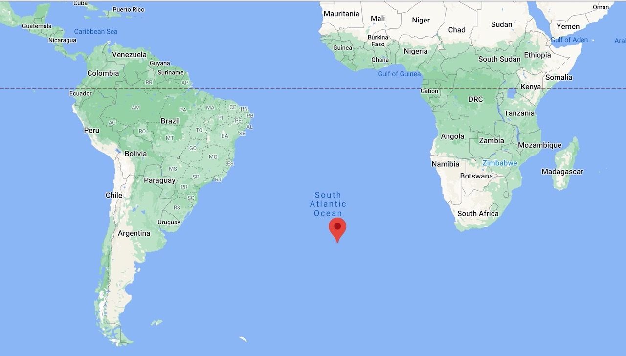 Tristan da Cunha map