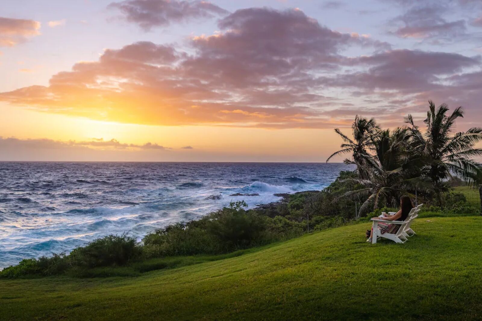 Person sitting at Hana-Maui Resort