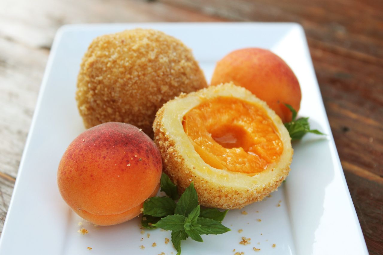 Apricot dumplings