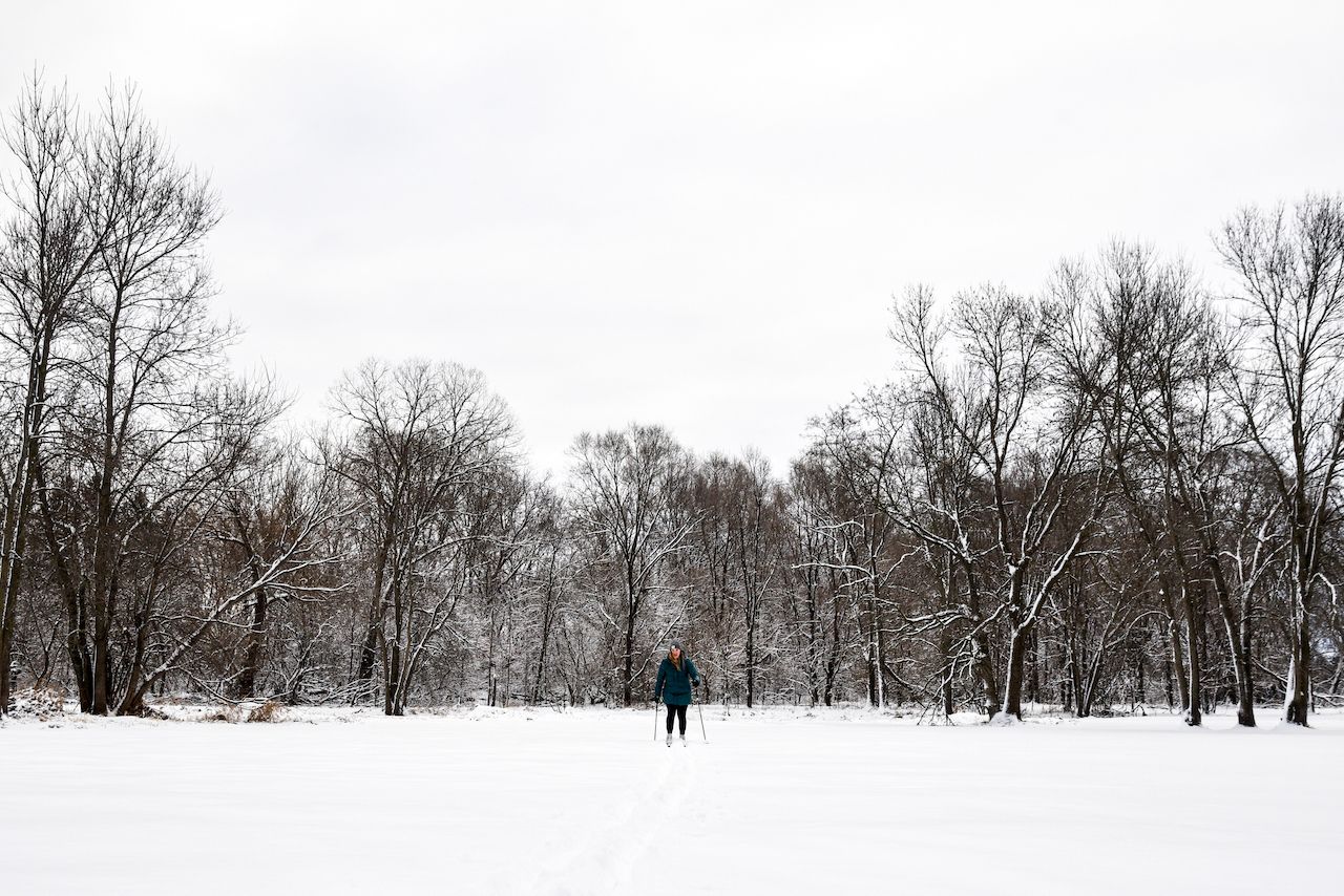 Cross Country Skiing in Rural Southern Wisconsin