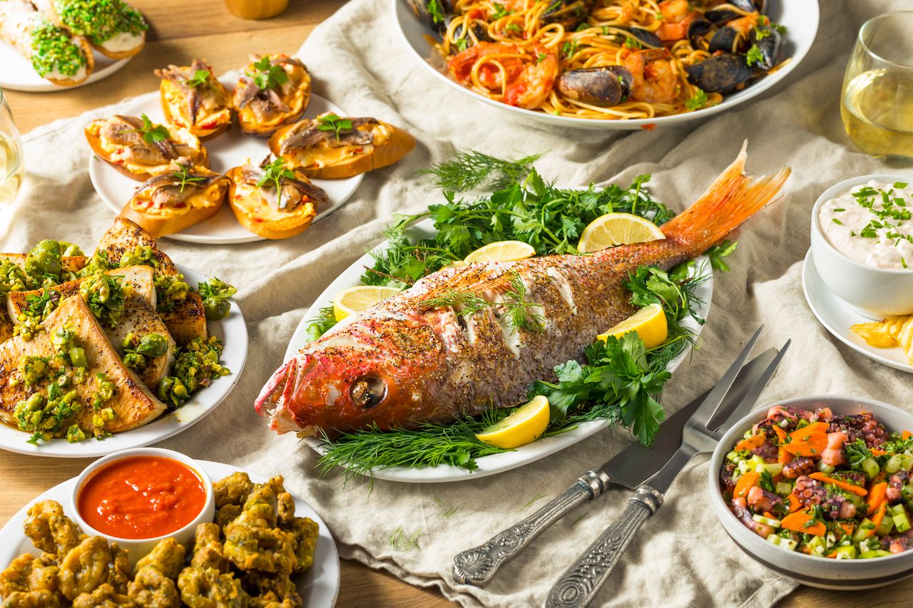 Traditional Christmas Dinners With Fish, Like Feast of the 7 Fishes