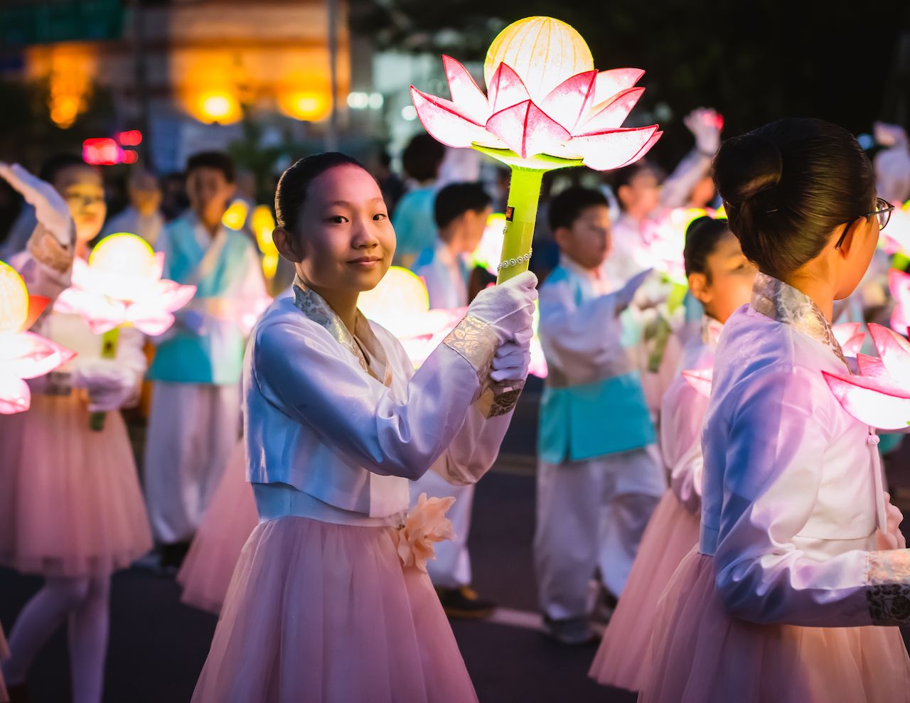 Lotus lantern festival parade in Seoul
