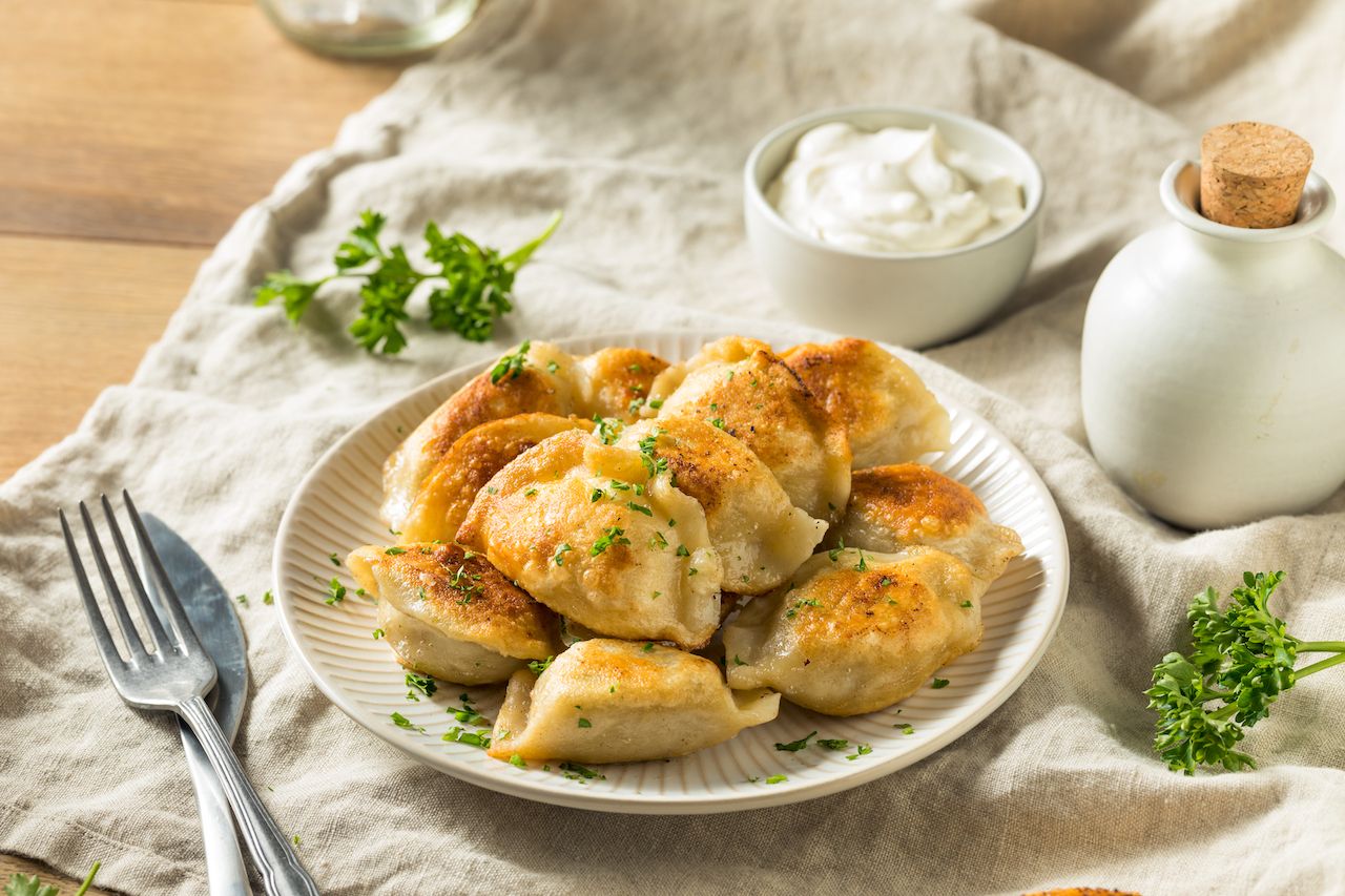 Pierogis with Sour Cream