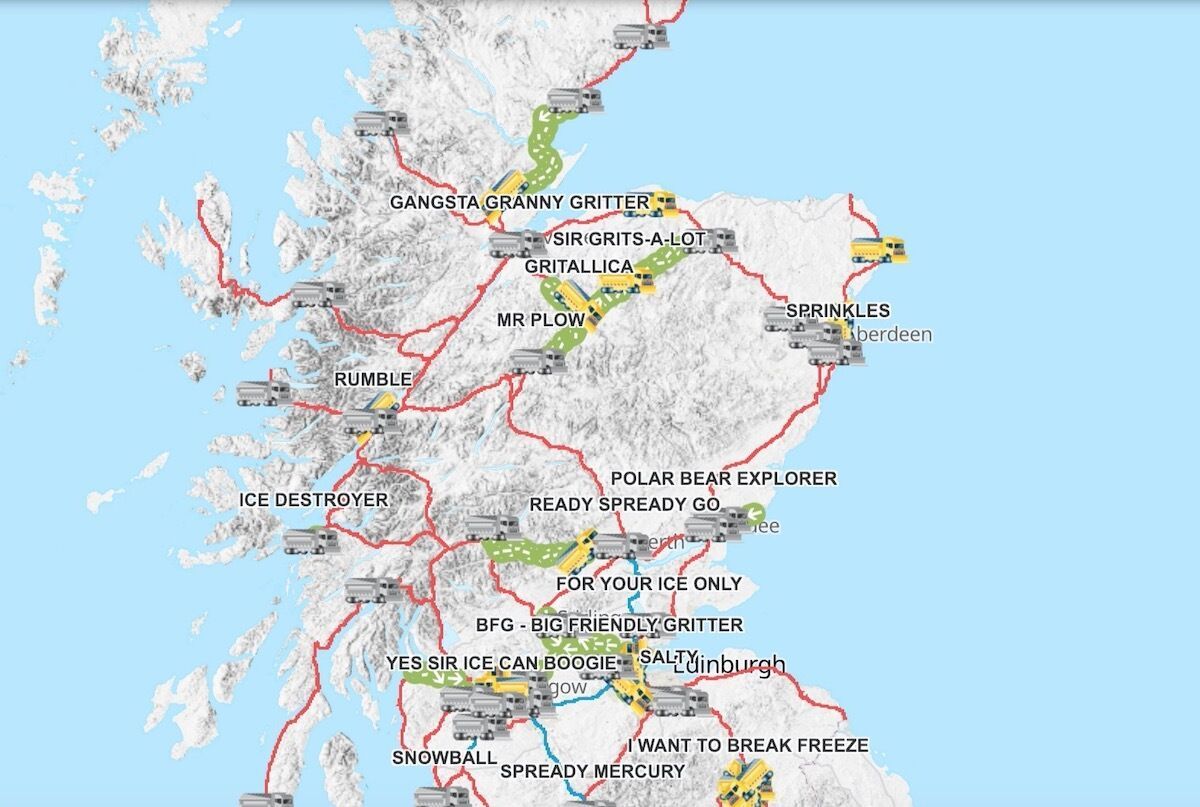 Scotland Names All Of Its Snow Plows