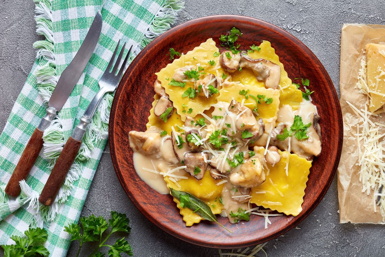 plate of ravioli