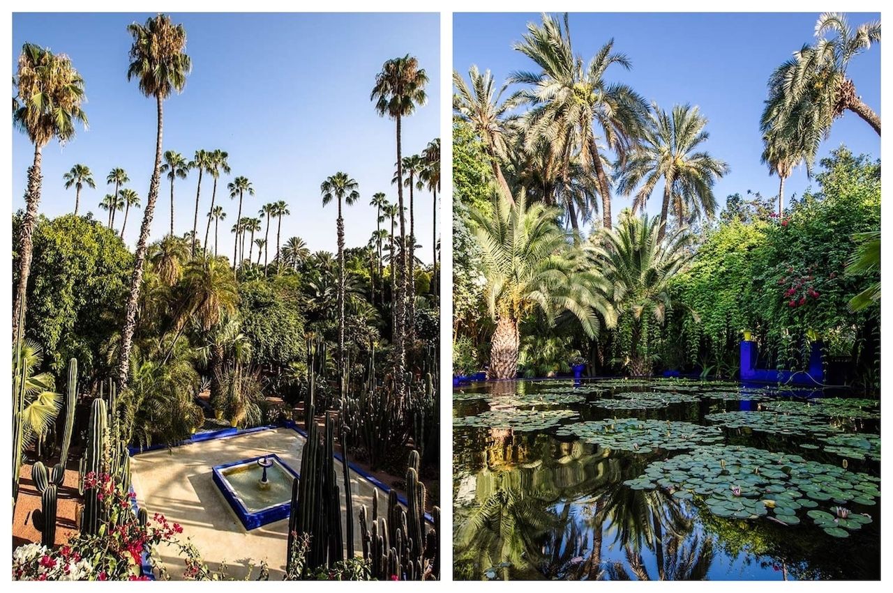 Water feature and pond at Jardin Majorelle