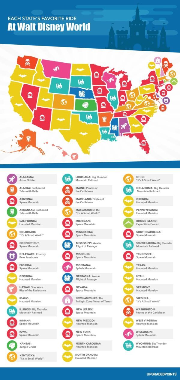 map of each states favorite ride, favorite ride Disney world