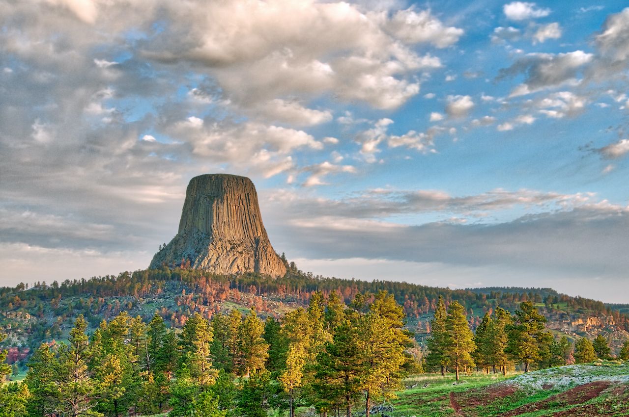 Devil's Tower National Monument in Wyoming with the forest, Hikes with best views in Wyoming