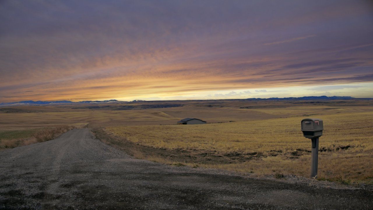 Sunset near Great Falls Montana, native american monuments in montana