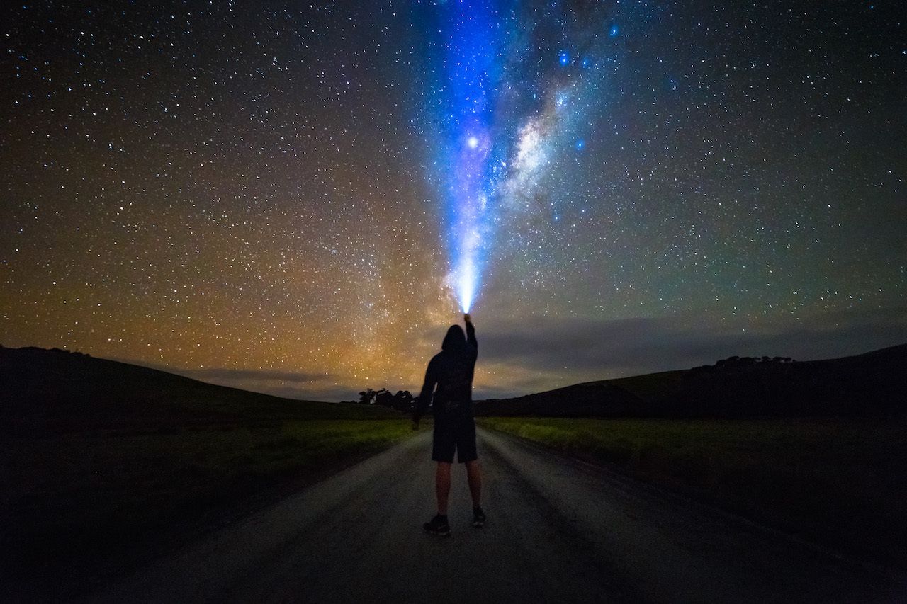 Night sky in Tawharanui New Zealand