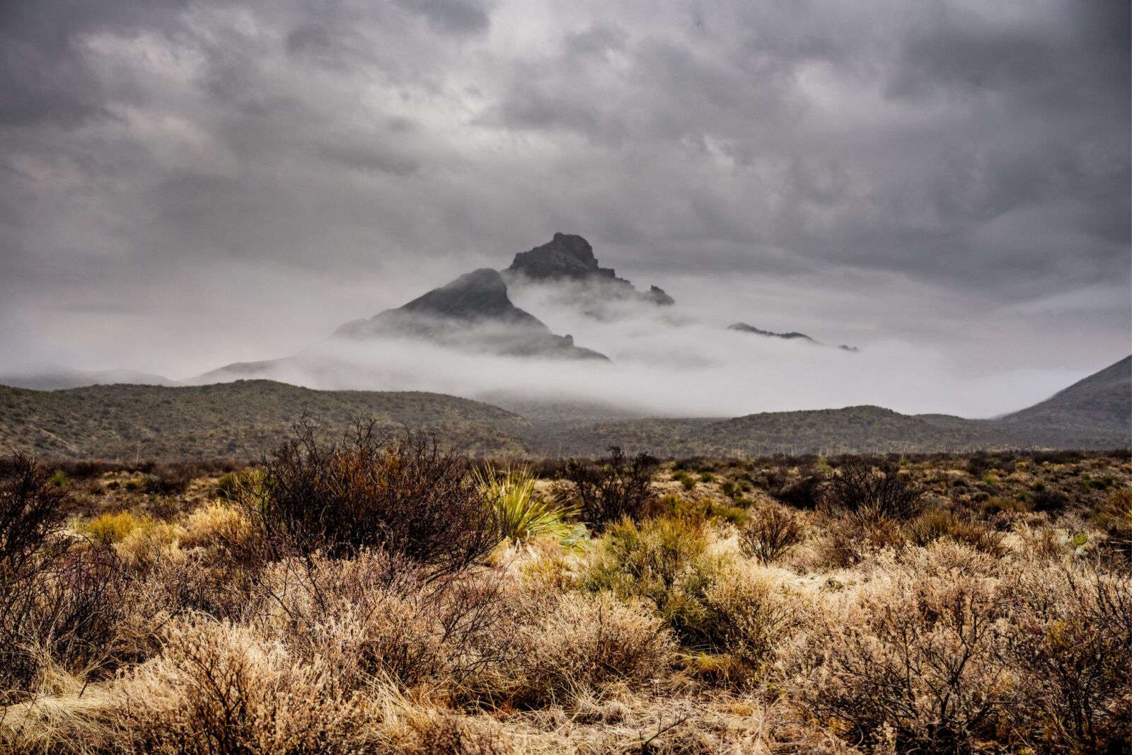 Chisos mountains in big bend national park 