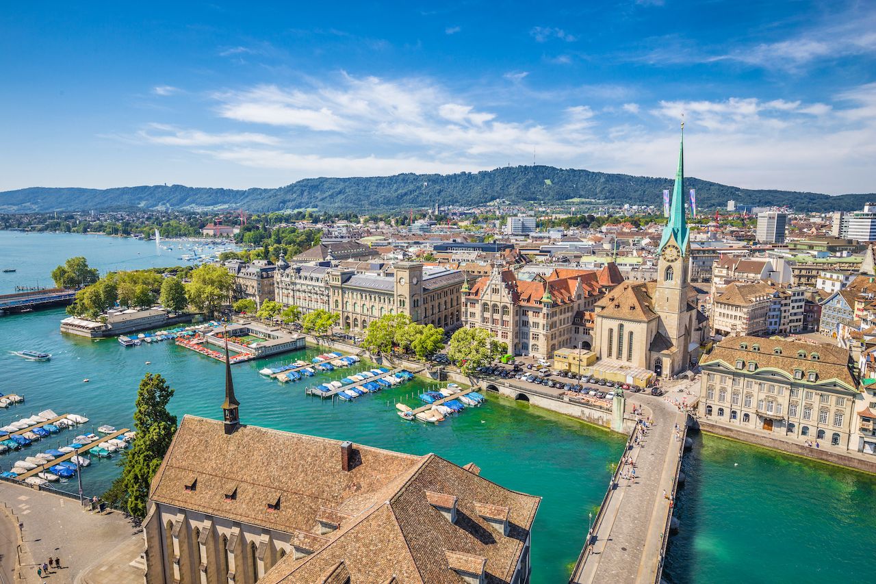 Aerial View,Of,Historic,Zurich,City,Center, Save money in Zurich