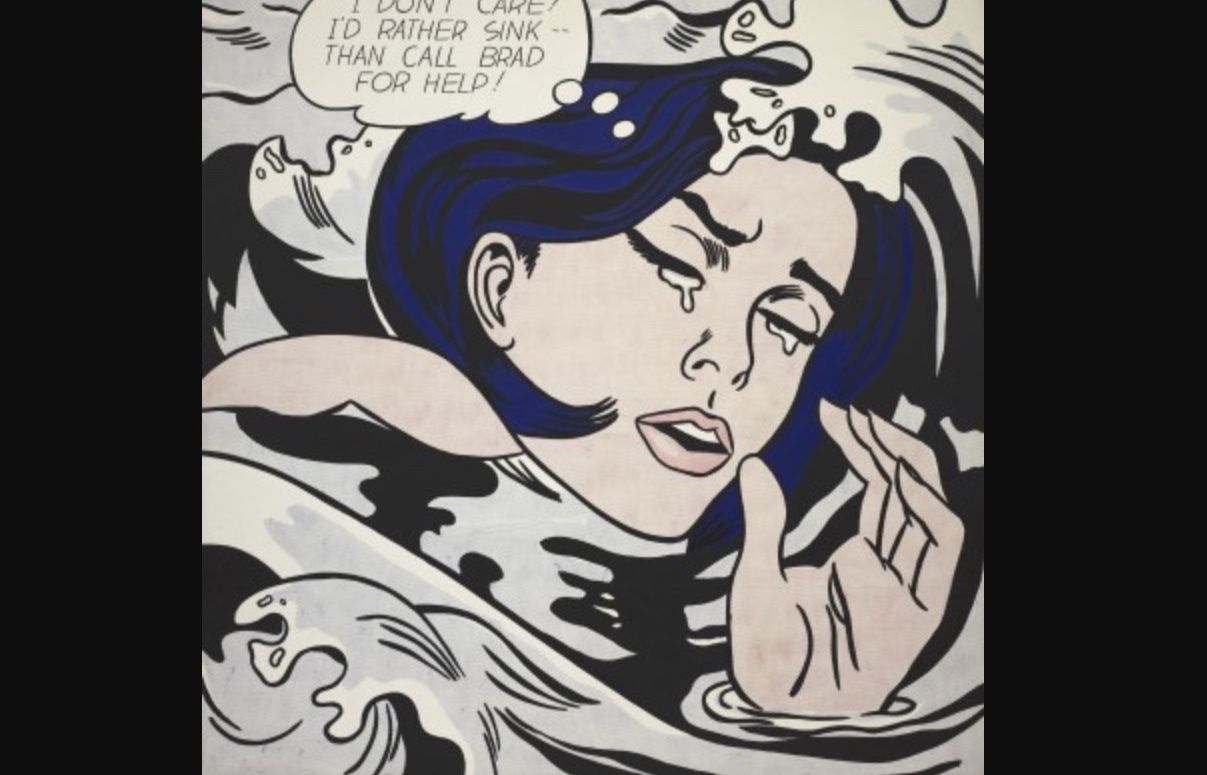 Drowning Girl by Roy Lichtenstein at MoMA in New York City, The MoMA