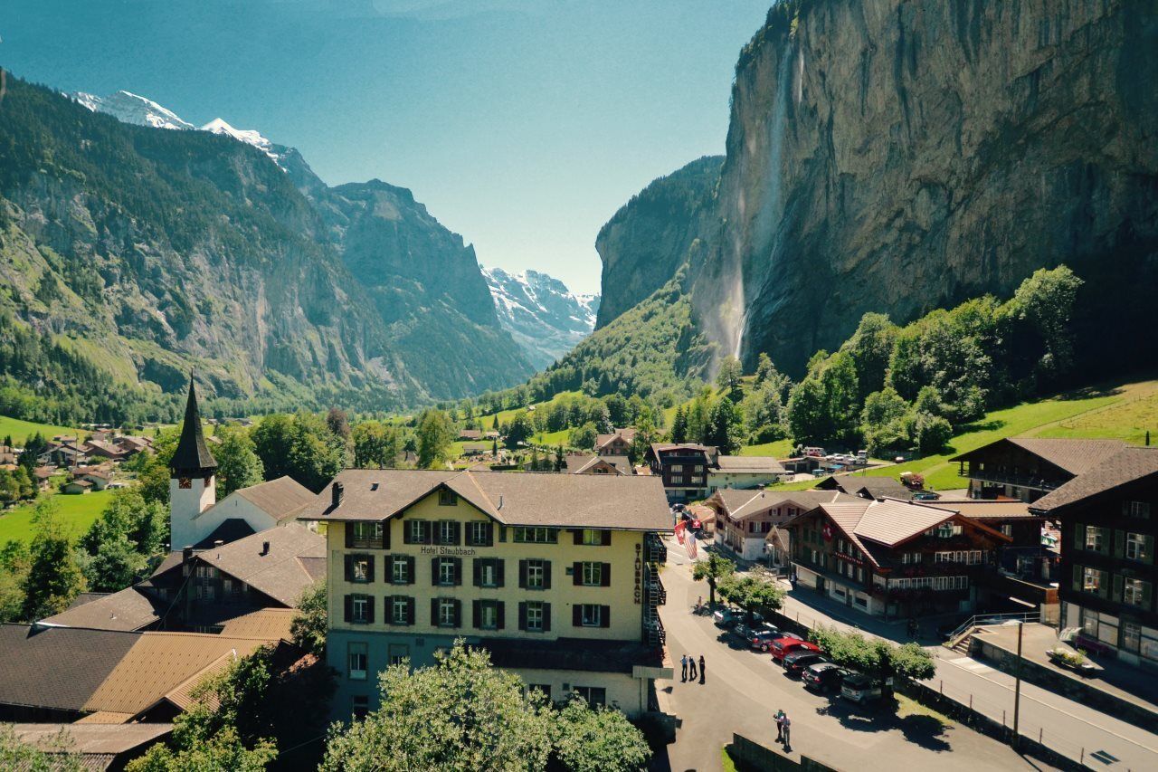 Hotel Staubach, Lauterbrunnen in Switzerland has some of the best views in the country, Switzerland views