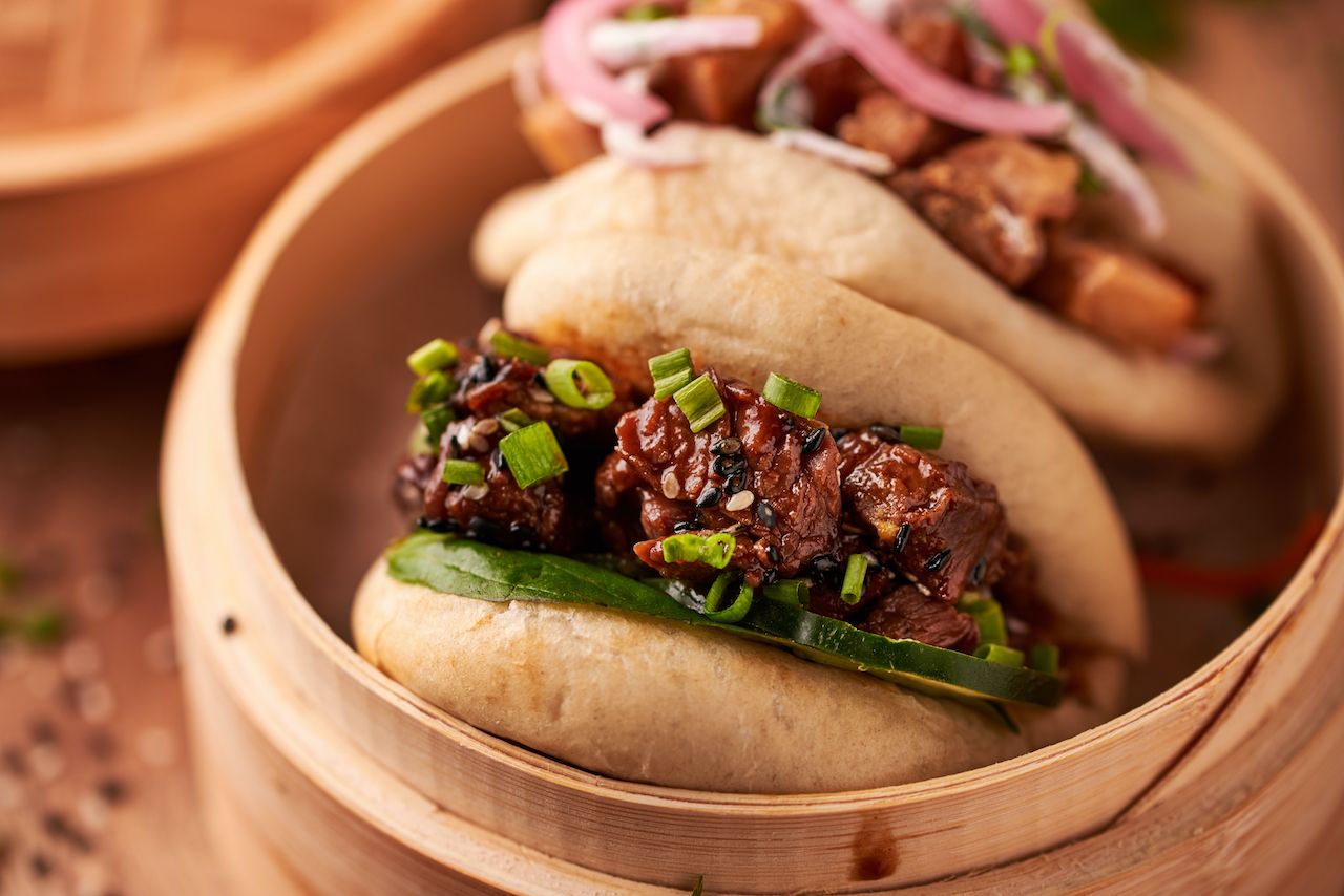 Gua,Bao,,Steamed,Buns,With,Pork,Belly,And,Vegetable.,Asian, Sun Moon Lake