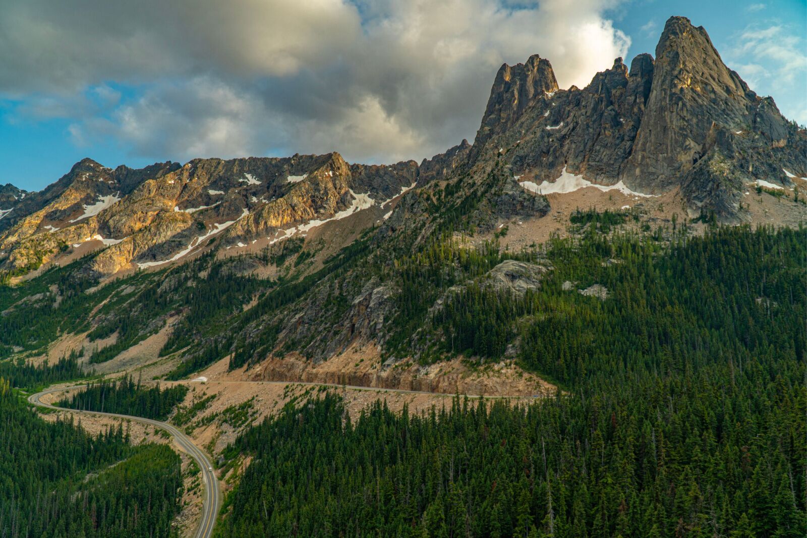 The view from Washington Pass in North Cascades National Park 
