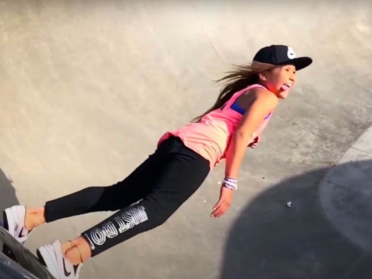 Watch: England's youngest Olympian ever has a chance to win skateboarding gold