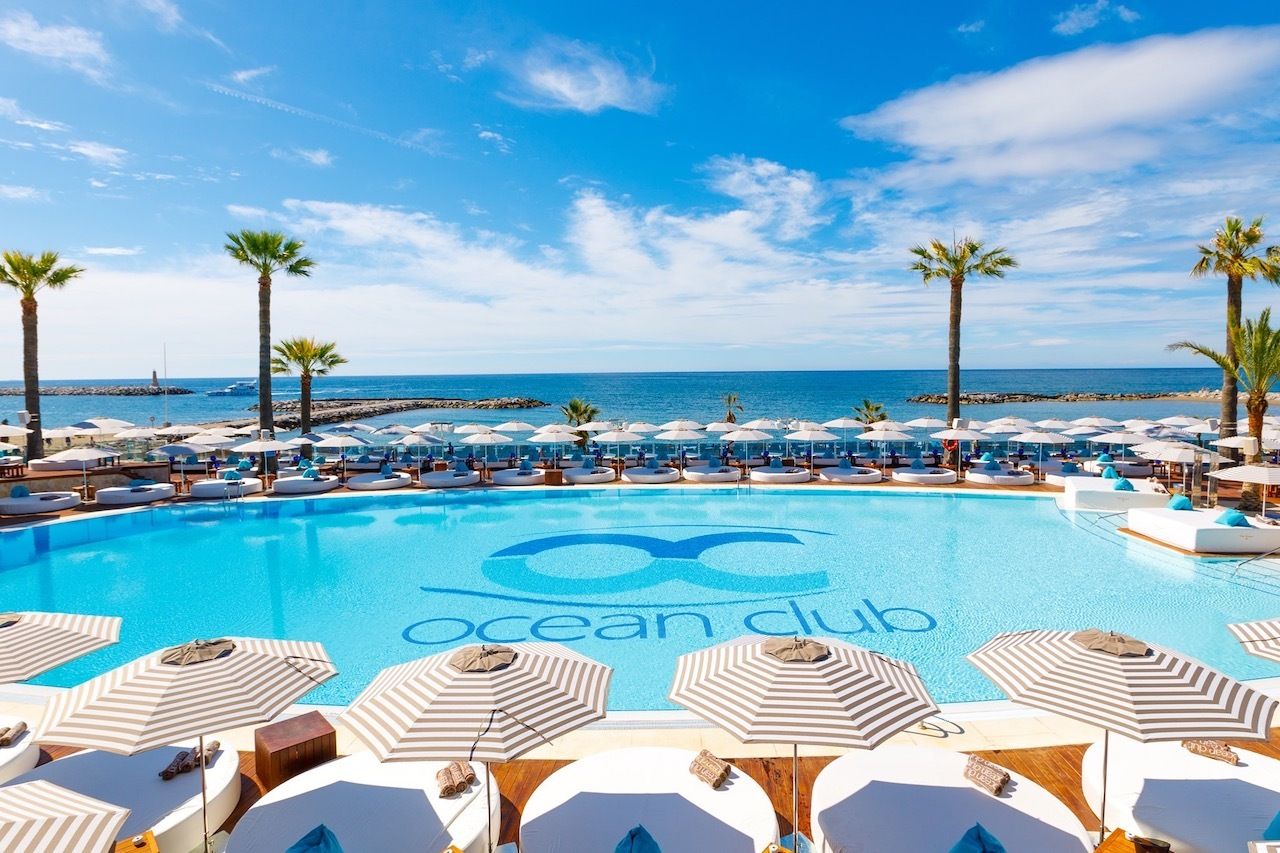 European beach clubs Ocean Club Marbella Spain