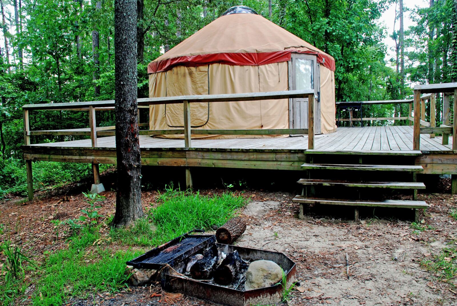 arkansas state park camping - yurt 