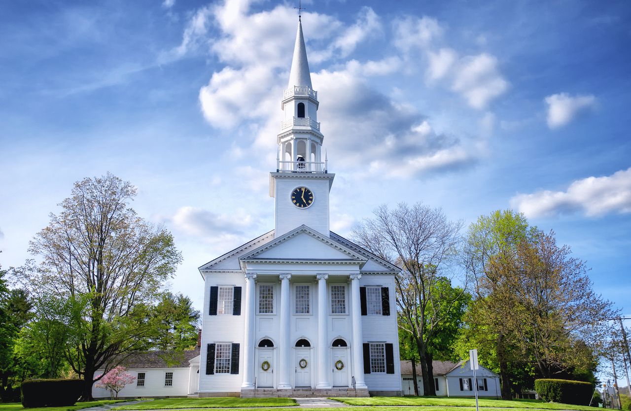 The historic first congregational church of Litchfield Connecticut.