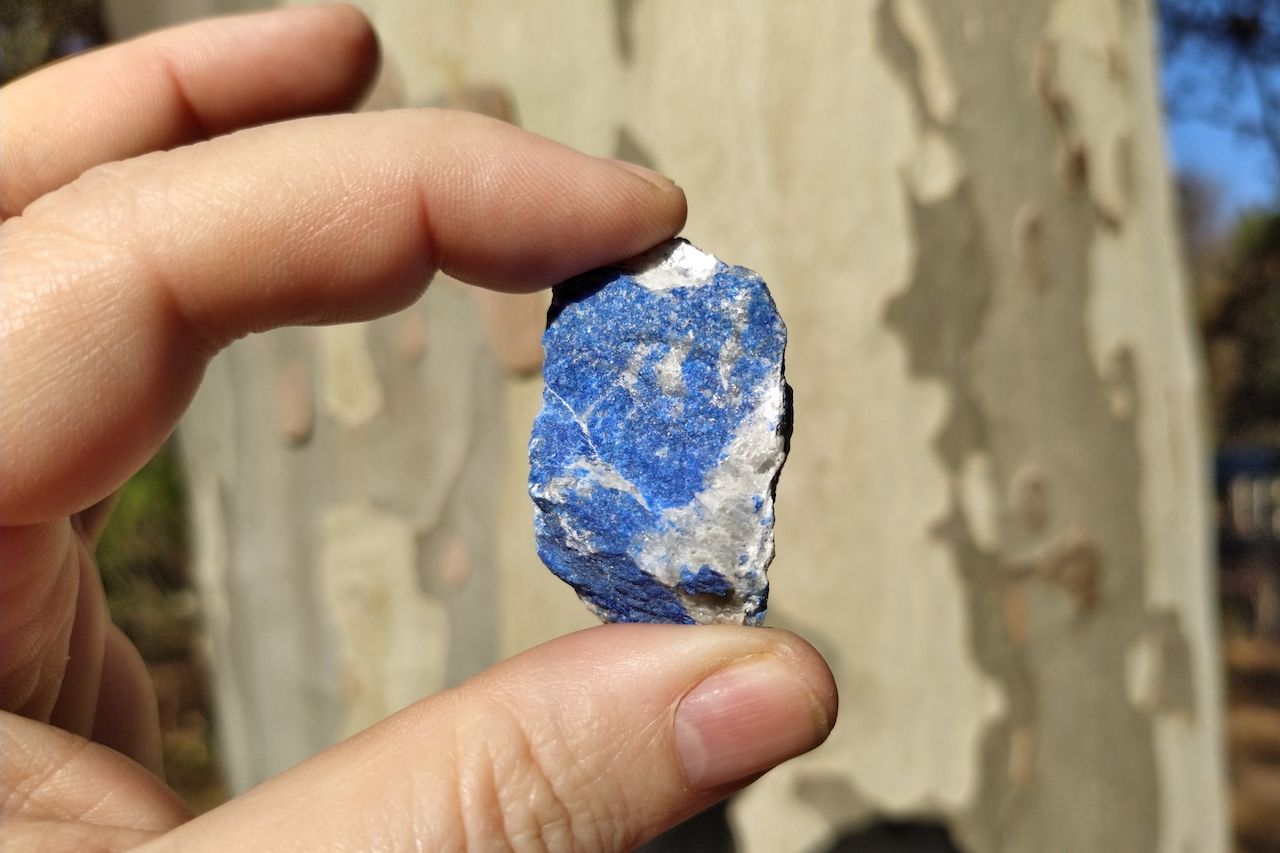 lazulite stone found while gem-hunting