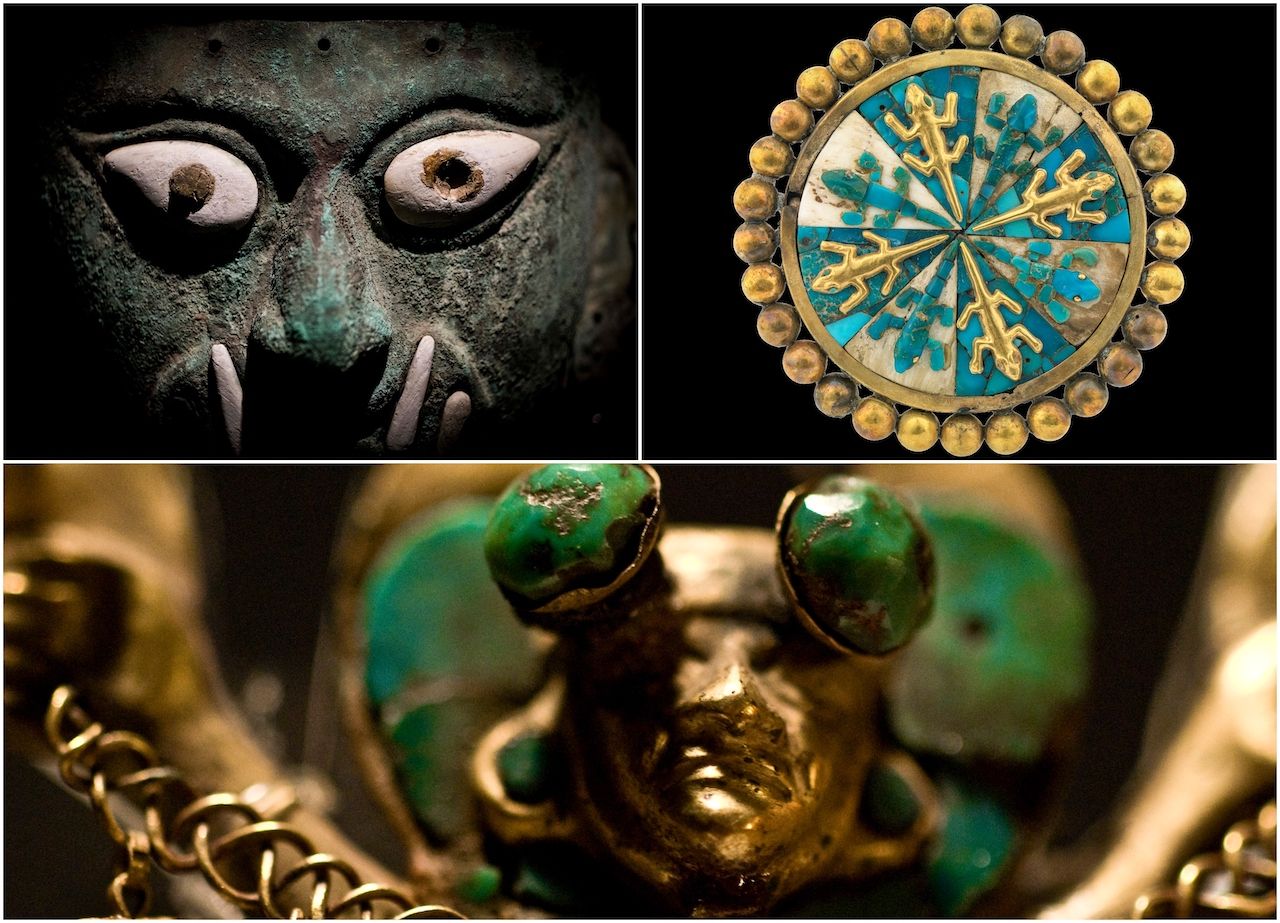 Artifacts from the Machu Picchu and the Golden Empires of Peru exhibition