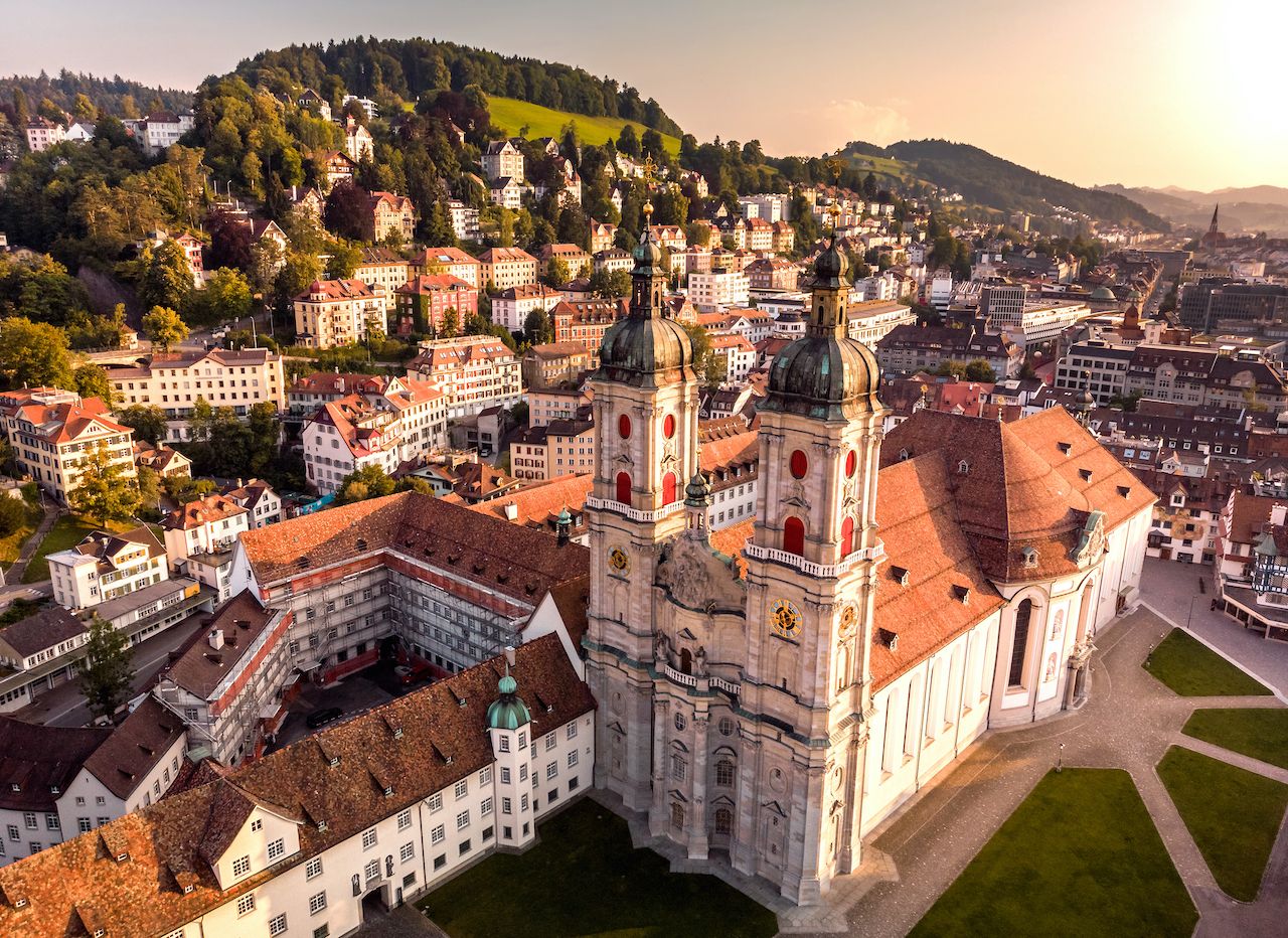 The UNESCO-listed Abbey of St. Gall in Switzerland