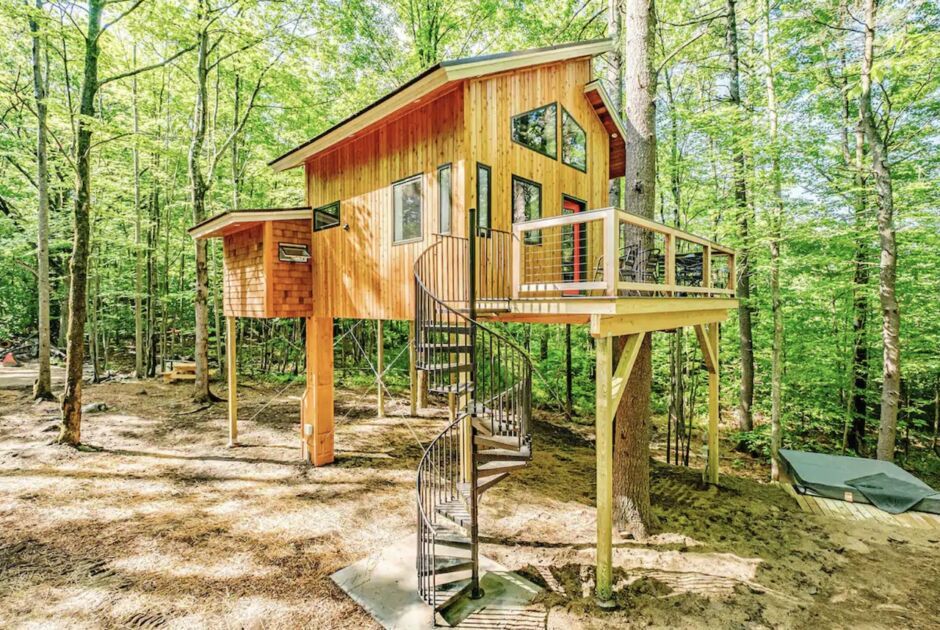 canopy treehouse maine most wish-listed airbnbs in the northeast