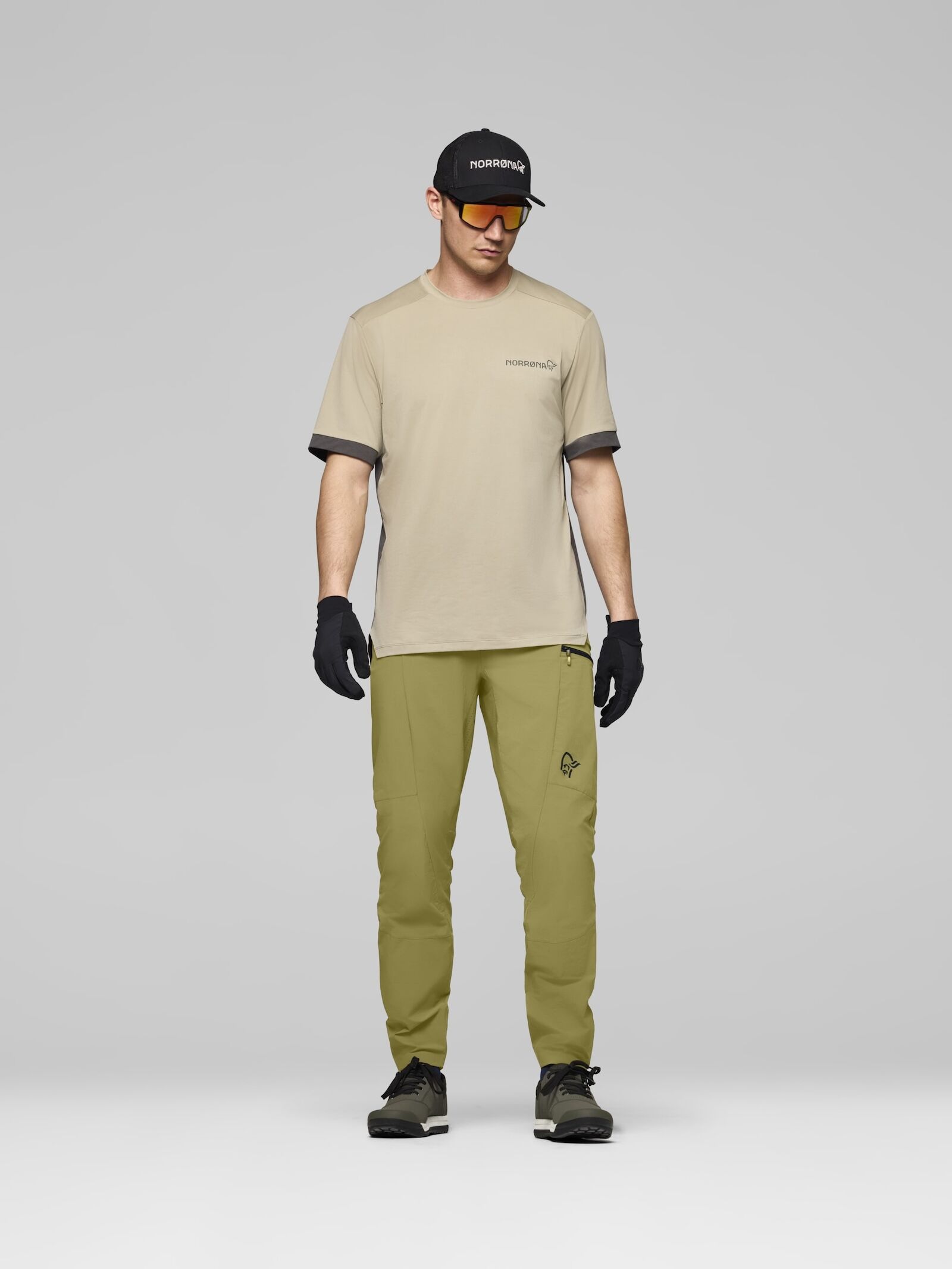 mountain biker in norrona gear