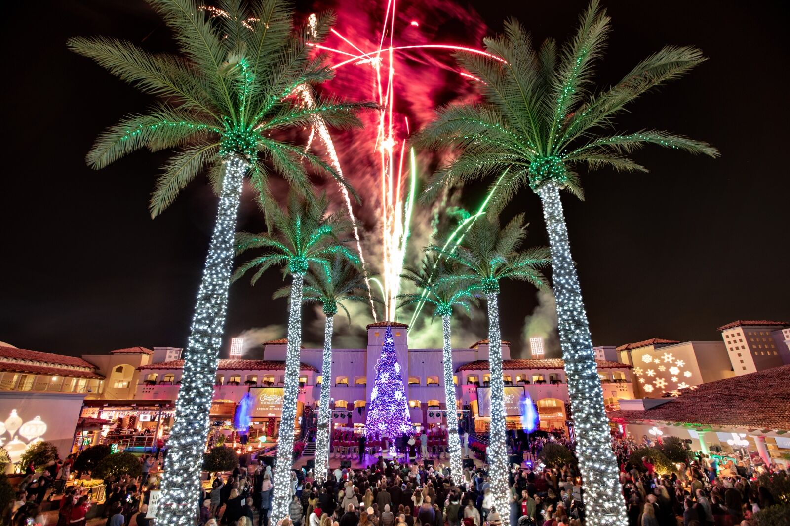 Fairmont Scottsdale at Christmas during tree lighting ceremony 