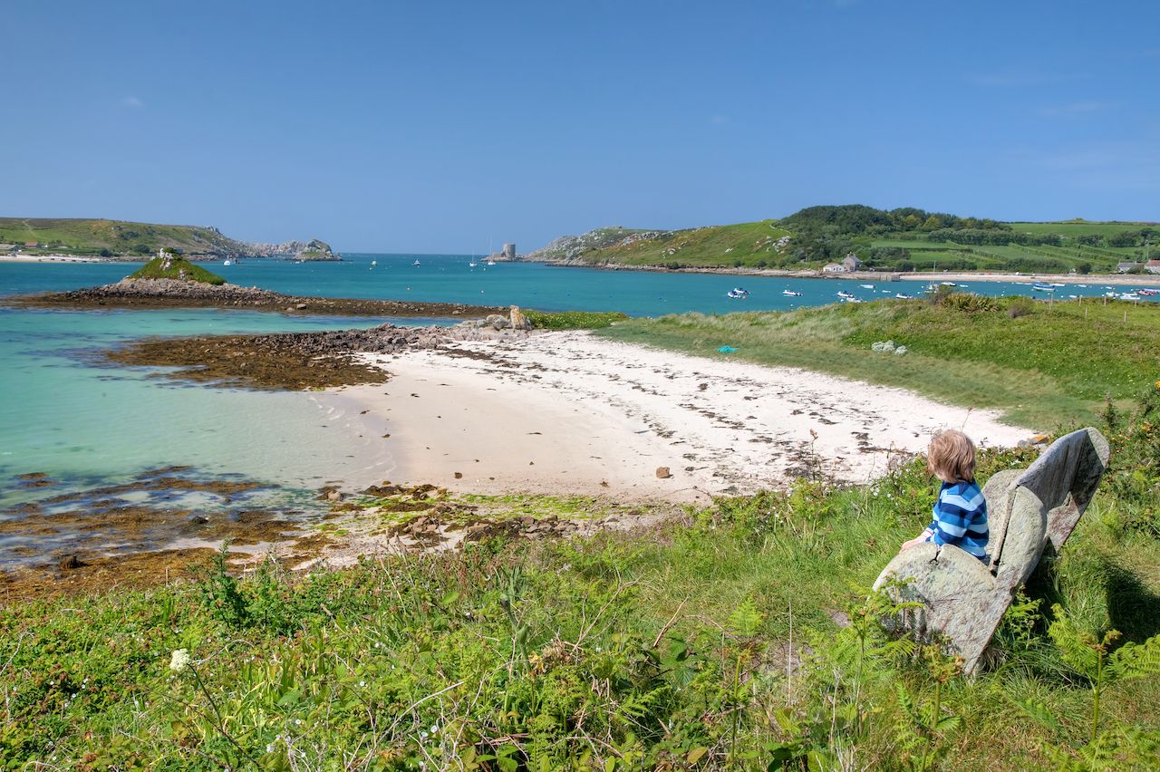 Isles of Scilly view water islands