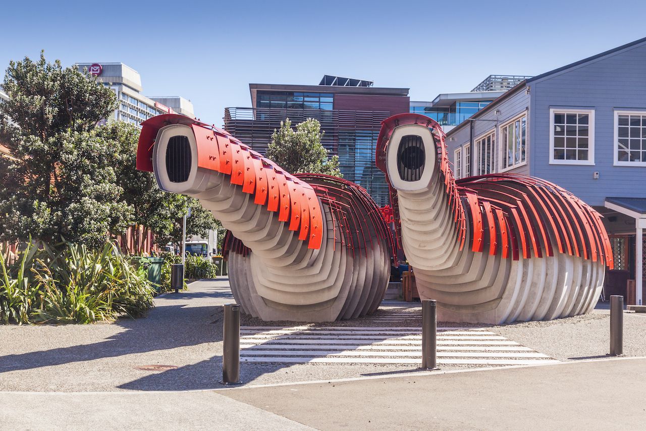 Lobster shaped toilets in New Zealand