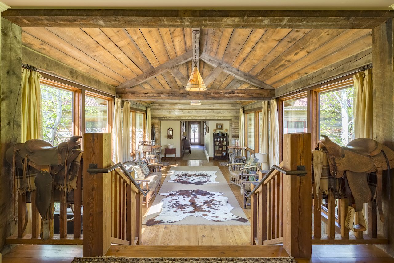 An interior of a cabin at The Ranch at Rock Creek