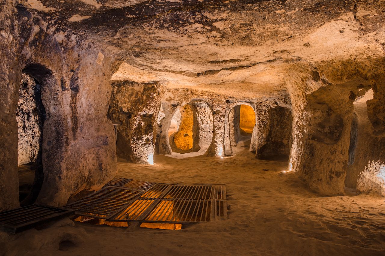 Underground city in Cappadocia Turkey