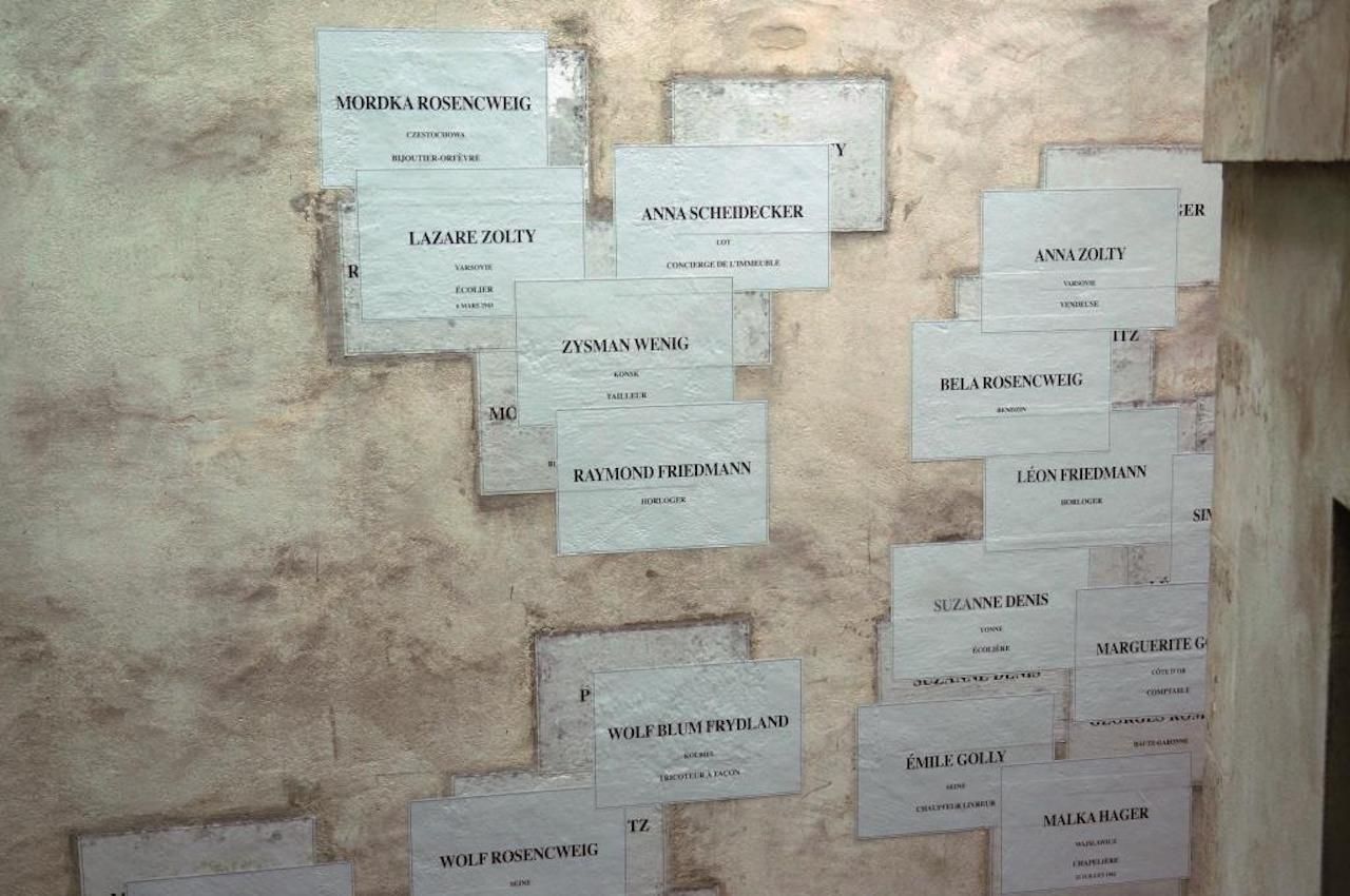 names of deceased former residents of the building where the mahJ is today by Christian Botalski