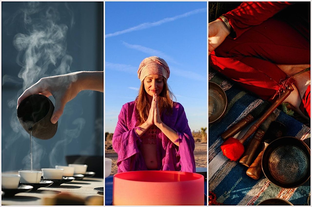 Airbnb sacred sound and tea ceremony in Yucca Valley, California
