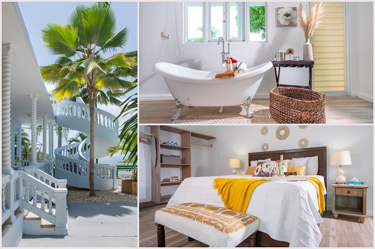 Collage of photos of one of the best Airbnbs in Puerto Rico
