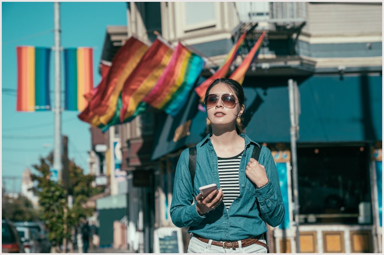 Women walking in Castro San Francisco one of the best gay neighborhoods in the US
