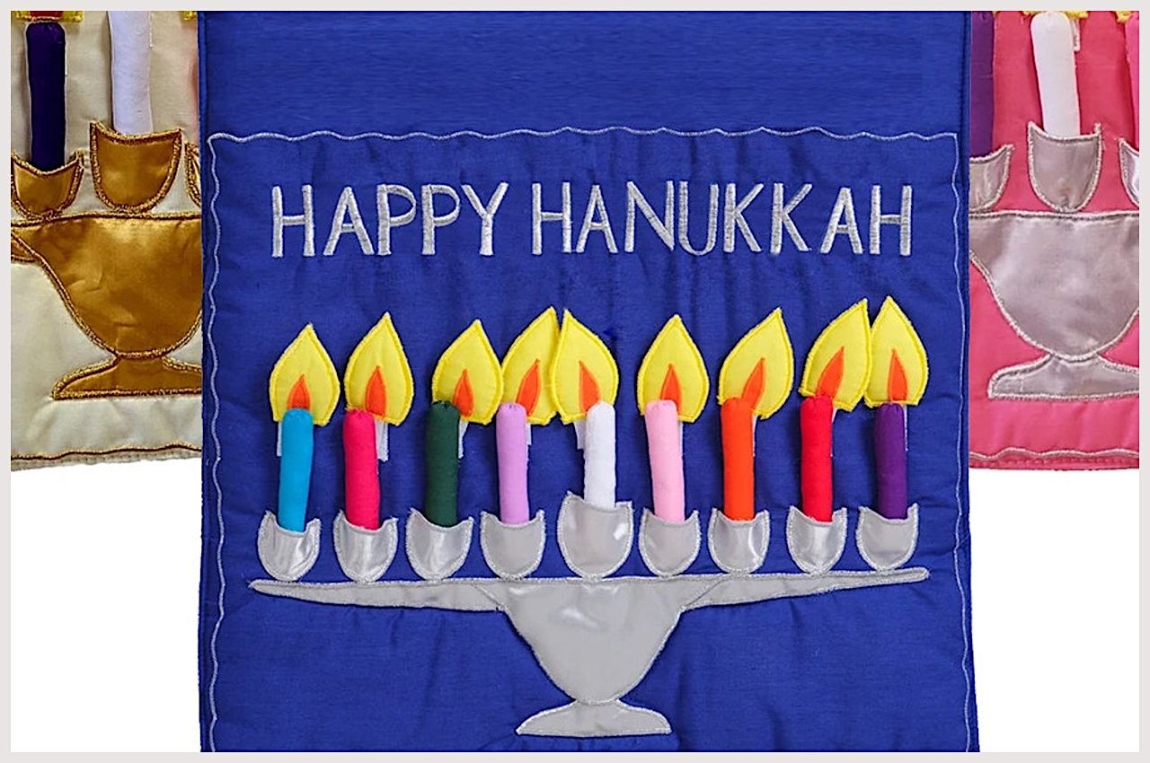 Happy Hanukkah wall hanging Hanukkah gift
