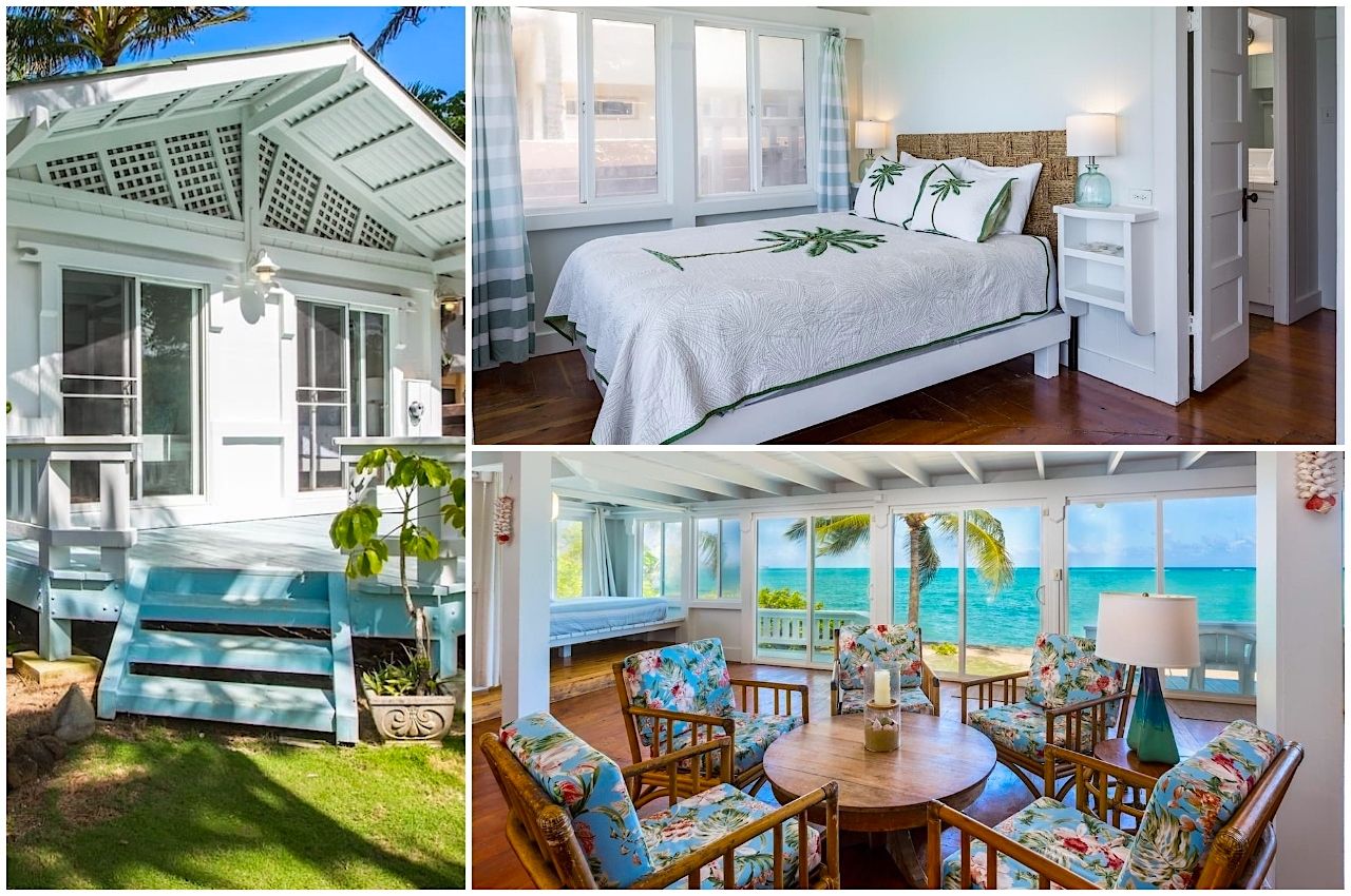 Collage of images of Airbnb Kailua home