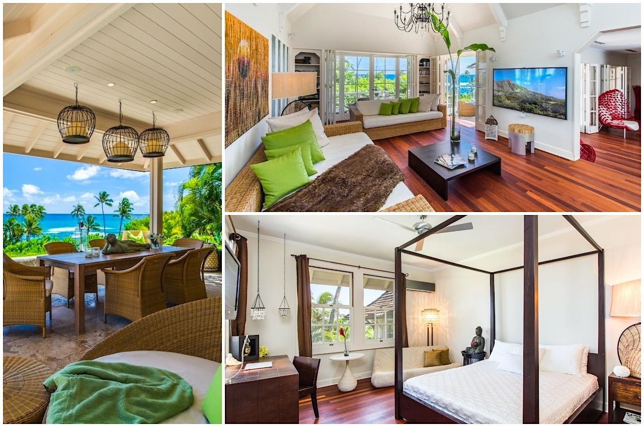Collage of images Airbnb in Oahu, Diamond Head Oahu