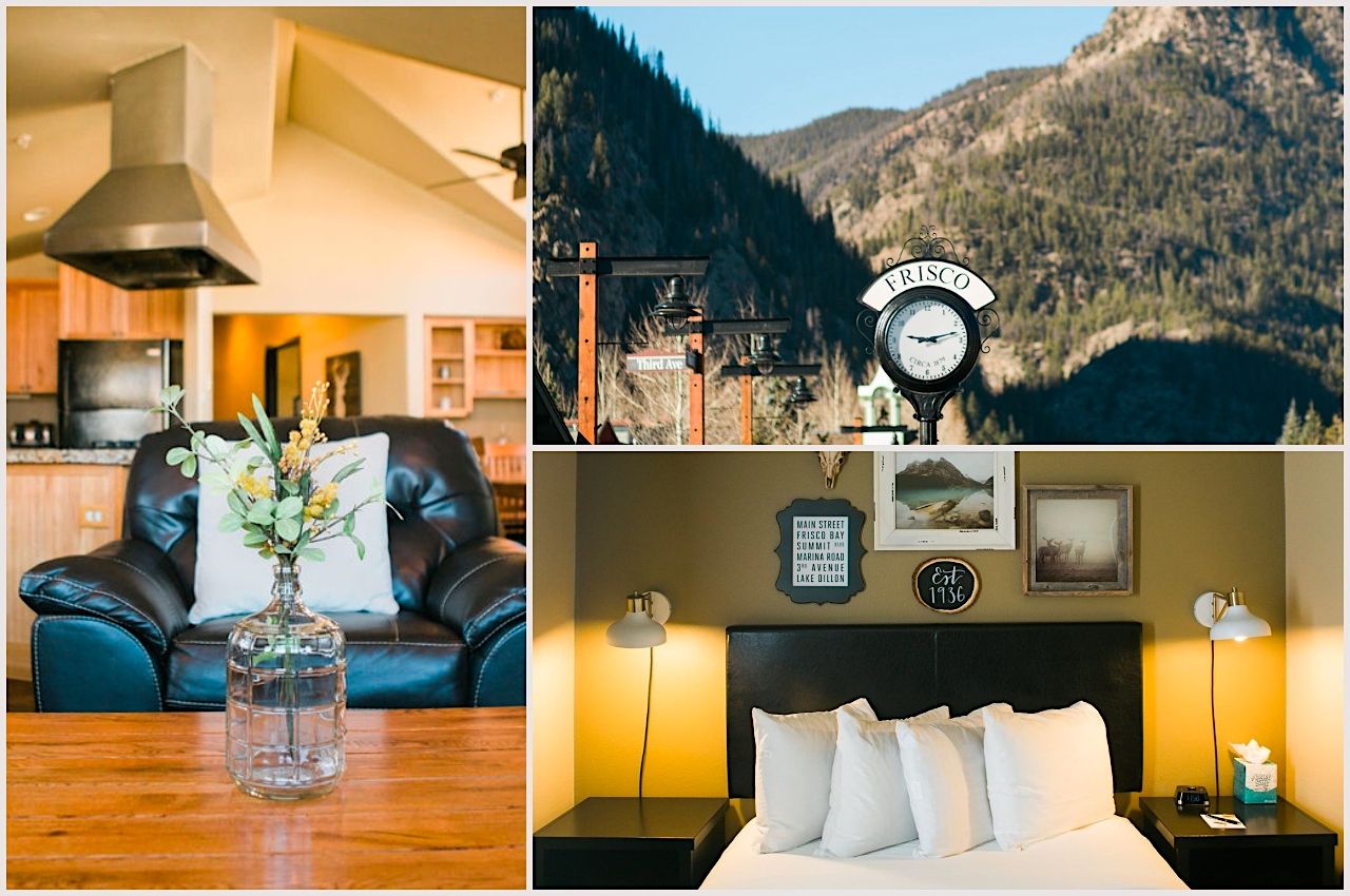 Collage of photos of Hotel Frisco one of the best hotels in Summit County