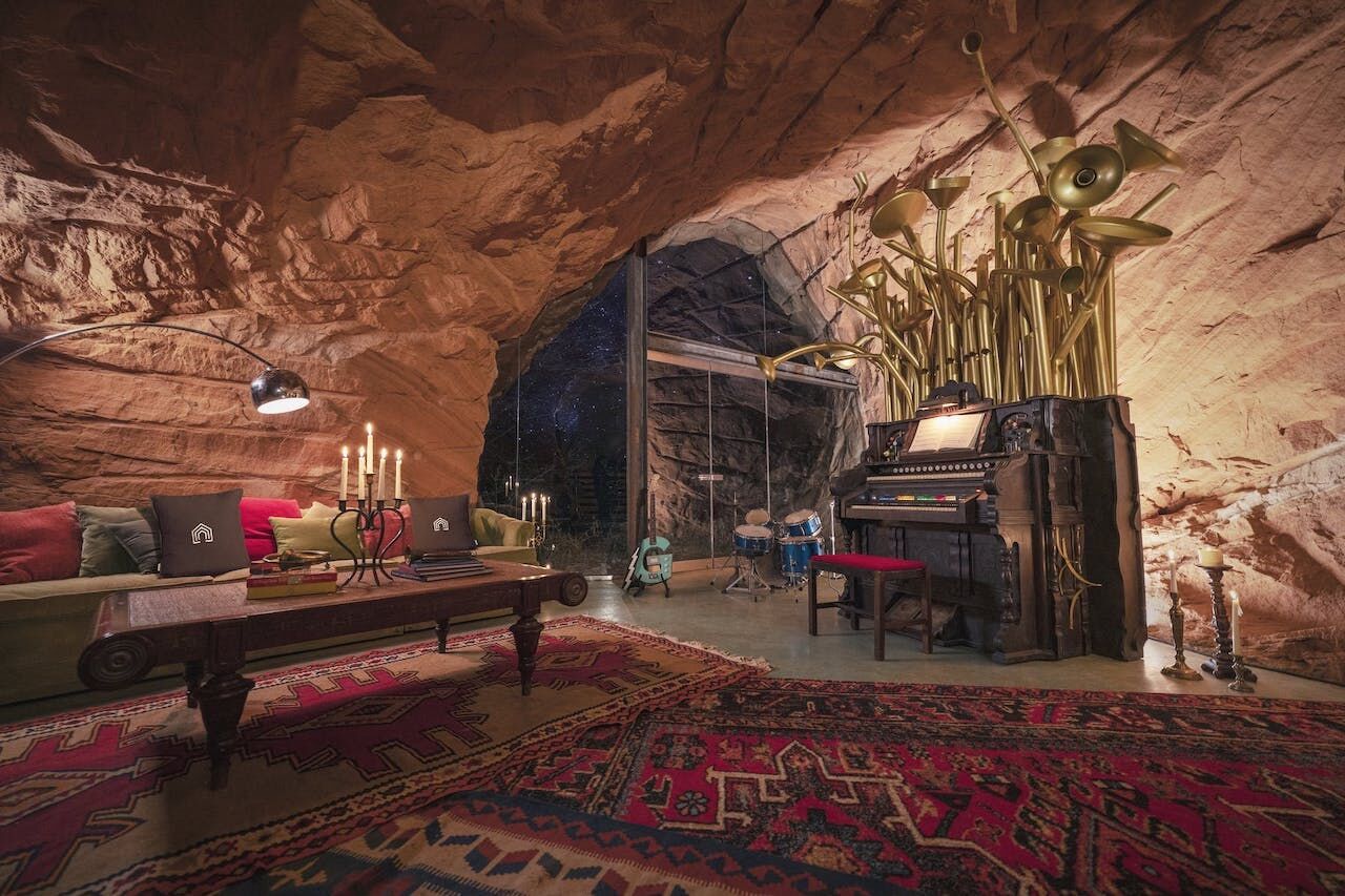 Grinch's cave living room
