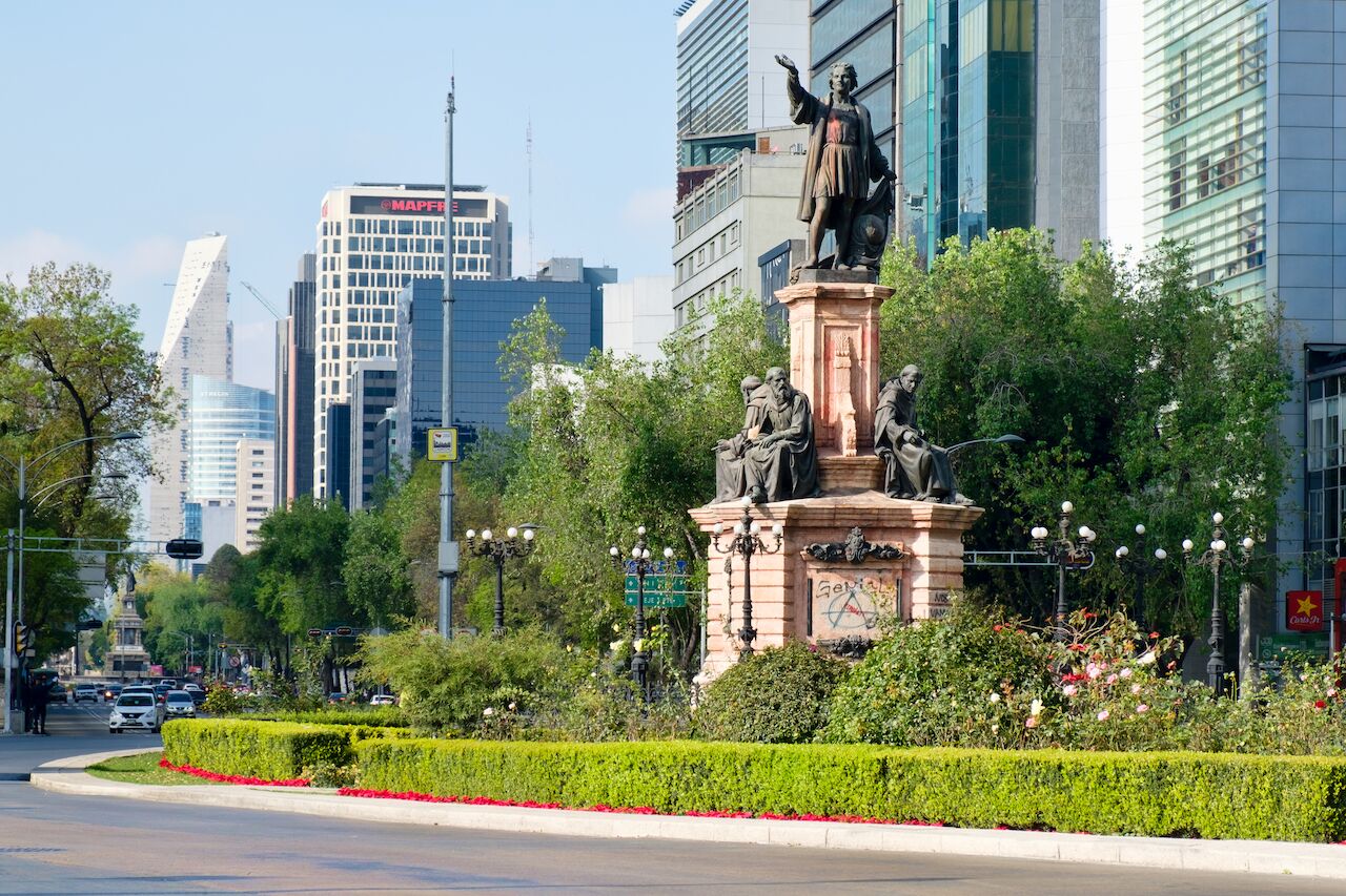 Statue of Christopher Columbus in Mexico City