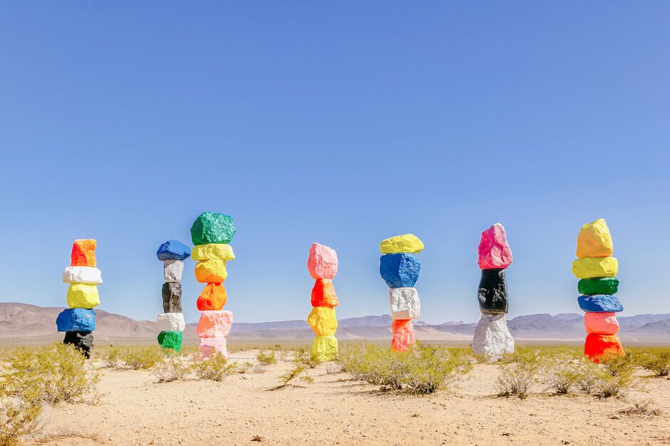 Seven Magic Mountains are a group of painted rock formations near Las Vegas
