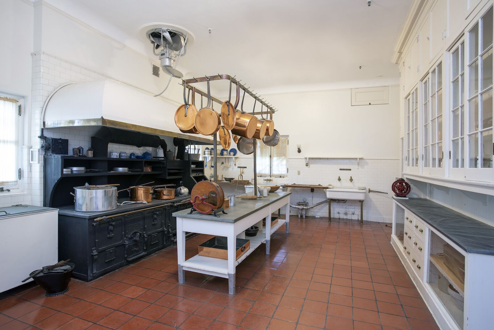 The upstairs kitchen at the Vizcaya Museum and Gardens in Miami