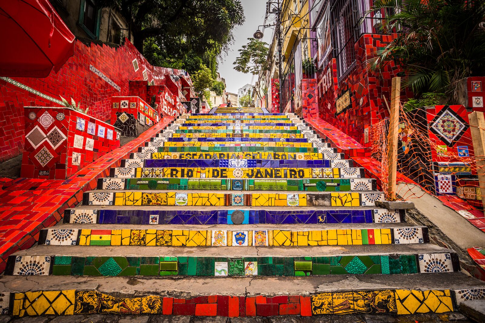 Escadaria Selaron is an example of street art in Rio, Brazil