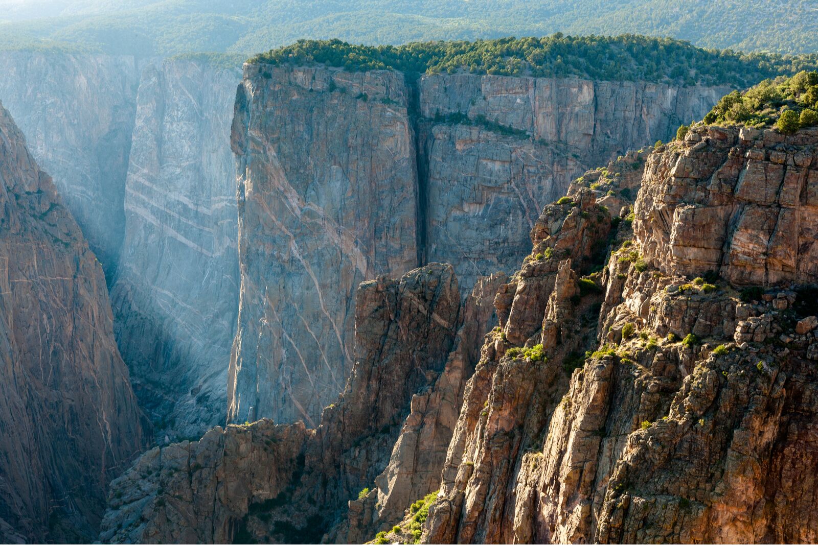 Painted Wall, a famous climb in black canyon of the gunnison national park 
