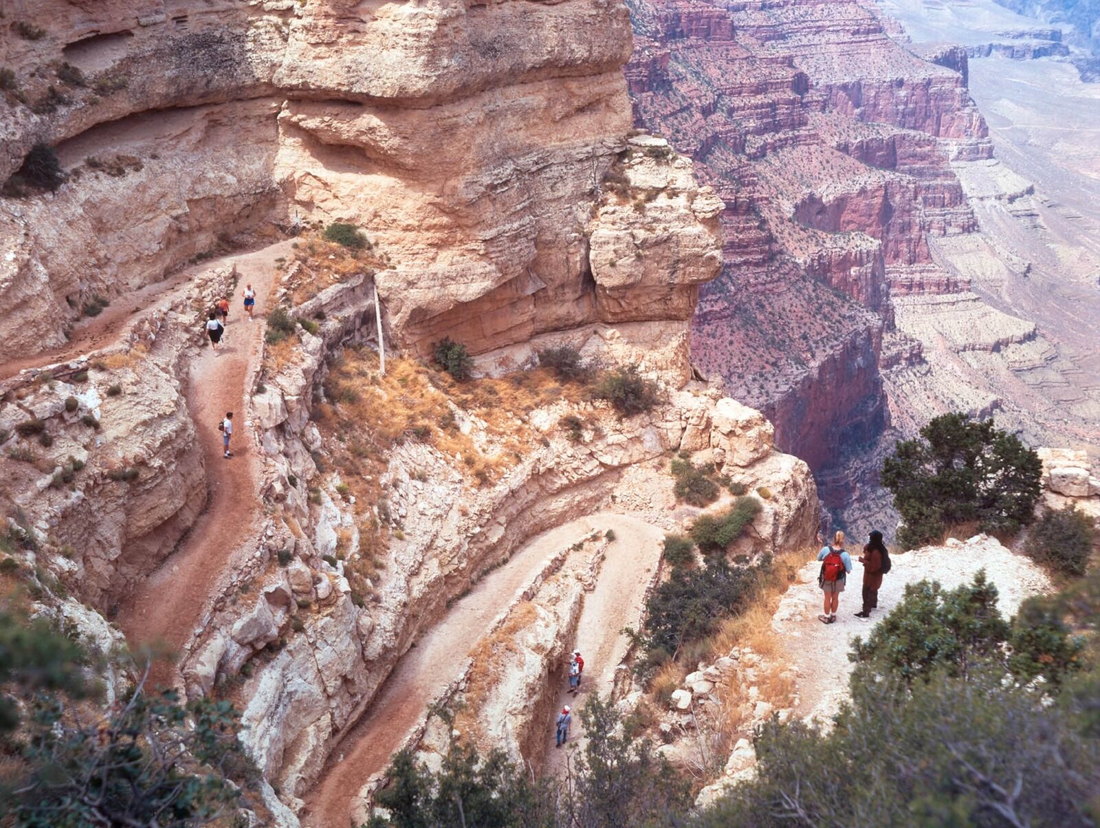 The sections of trail on the south rim are some of the hardest hikes in the US 